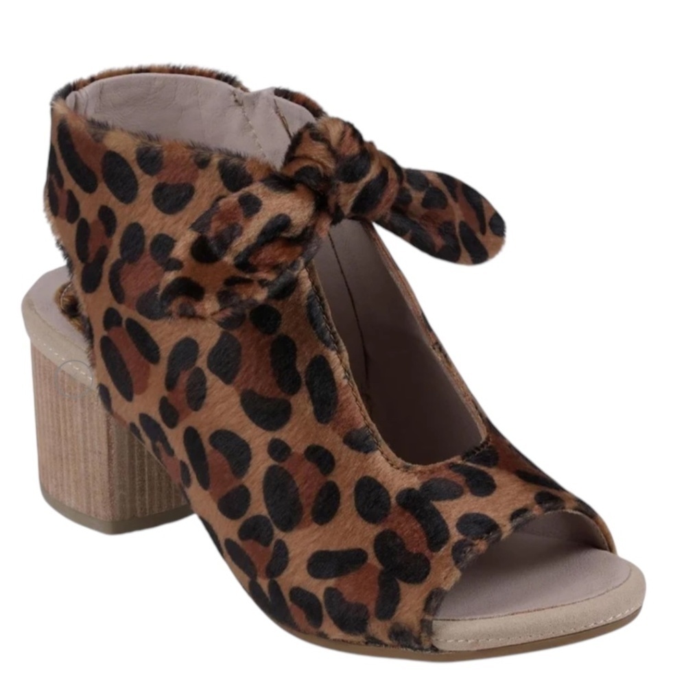 Good Choice Kimora Animal Print Block Heel Sandals – Cutout Open Toe Bootie Heel